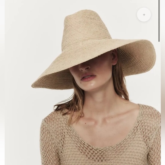 Janessa Leone TINSLEY Wide Brim Raffia Straw Hat MEDIUM $287 - Picture 2 of 11